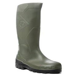 EuroProtection - Coverguard Bottes De Sécurité Et De Pluie - PVC - Dunlop Devon Safety - Vert Kaki - Taille 43