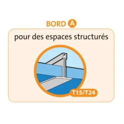 Eurocoustic Dalle De Plafond En Laine De Roche - Minerval - Bords A (droits) - 600 MM X 600 MM -Magasin Lemaitre Sécurité bord a 1