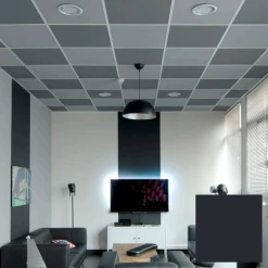 Rockfon Dalle De Plafond Acoustique Color-all à Bord Droit - Charcoal - 600 MM X 600 MM - ép.20 MM