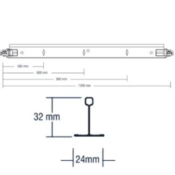Entretoise Longue DONN® DX24TM L.1,2 M X L.24 MM