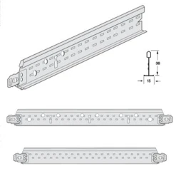 Knauf Ceiling Solutions Entretoise Prélude 15 XL2 - 38x15 Mm 0.60 Ml - Blanc Sans Lumière