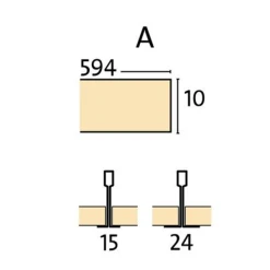 Placo Dalle De Plafond Dépolluante à Perforation Linéaires - Gyptone Activ'Air Line 4 - à Bord Bords A (droits) - 600 MM X 600 MM -Magasin Lemaitre Sécurité gyptoneactivairline4 801805 1