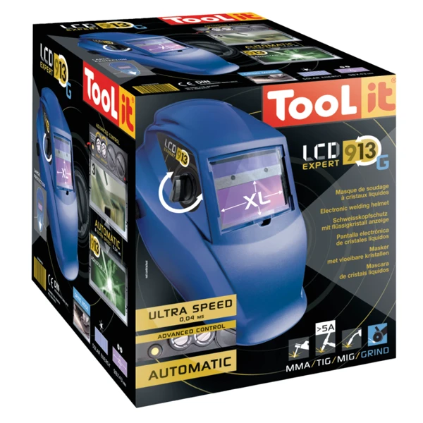 Masque Soudage Cristaux Liquides Gys LCD Expert 9-13 Bleu Réfléchissant 4 Masque Soudage Cristaux Liquides Gys LCD Expert 9-13 Bleu Réfléchissant – Image 2