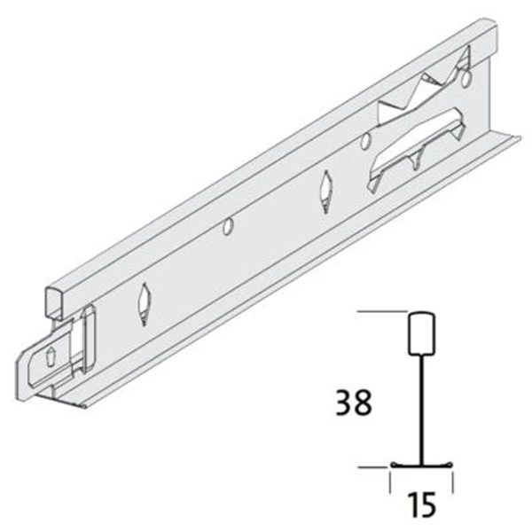 Plafométal Porteur CLIP-ON T15 3 Plafométal Porteur CLIP-ON T15