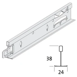 Plafométal Porteur CLIP-ON T24