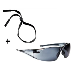 Bollé Lunette De Sécurité RUSH Bollé Fumée Transparent Noir RUSHPSF 9 Bollé Lunette De Sécurité RUSH Bollé Fumée Transparent Noir RUSHPSF -Magasin Lemaitre Sécurité rush fume avec cordon
