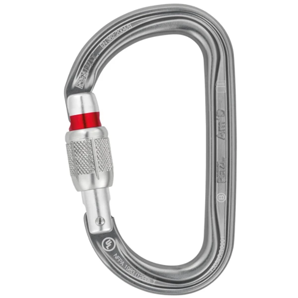 Mousqueton à Vis En Forme De D Résistance 28 KN Petzl M34 ASL 3 Mousqueton à Vis En Forme De D Résistance 28 KN Petzl M34 ASL
